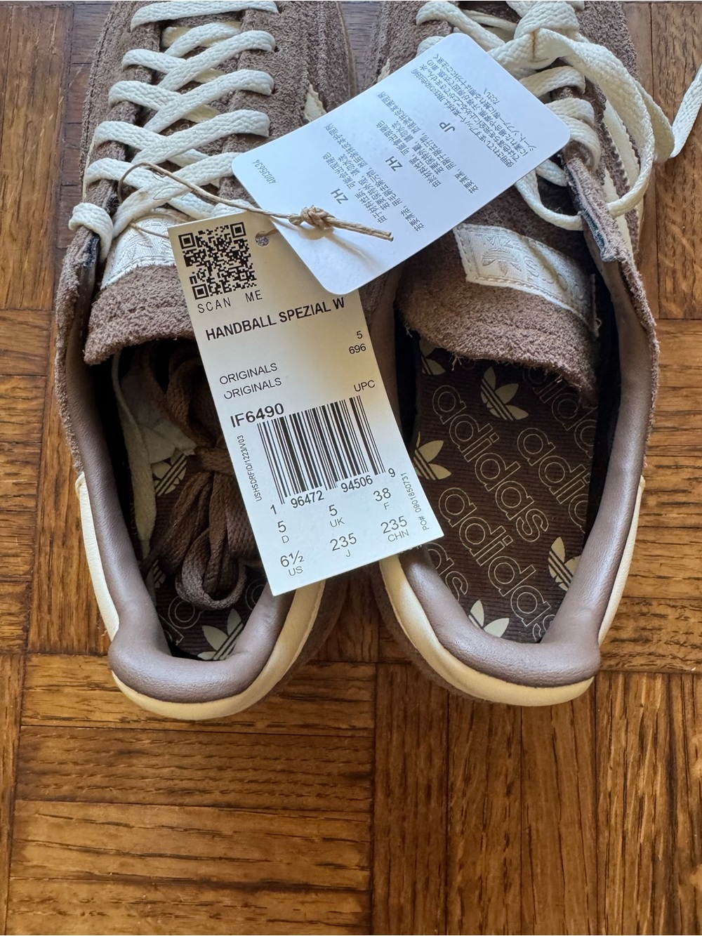 New Adidas Spezial Women’s Brown Suede Sneakers in Earth Strata in size 6.5 - Picture 3 of 6
